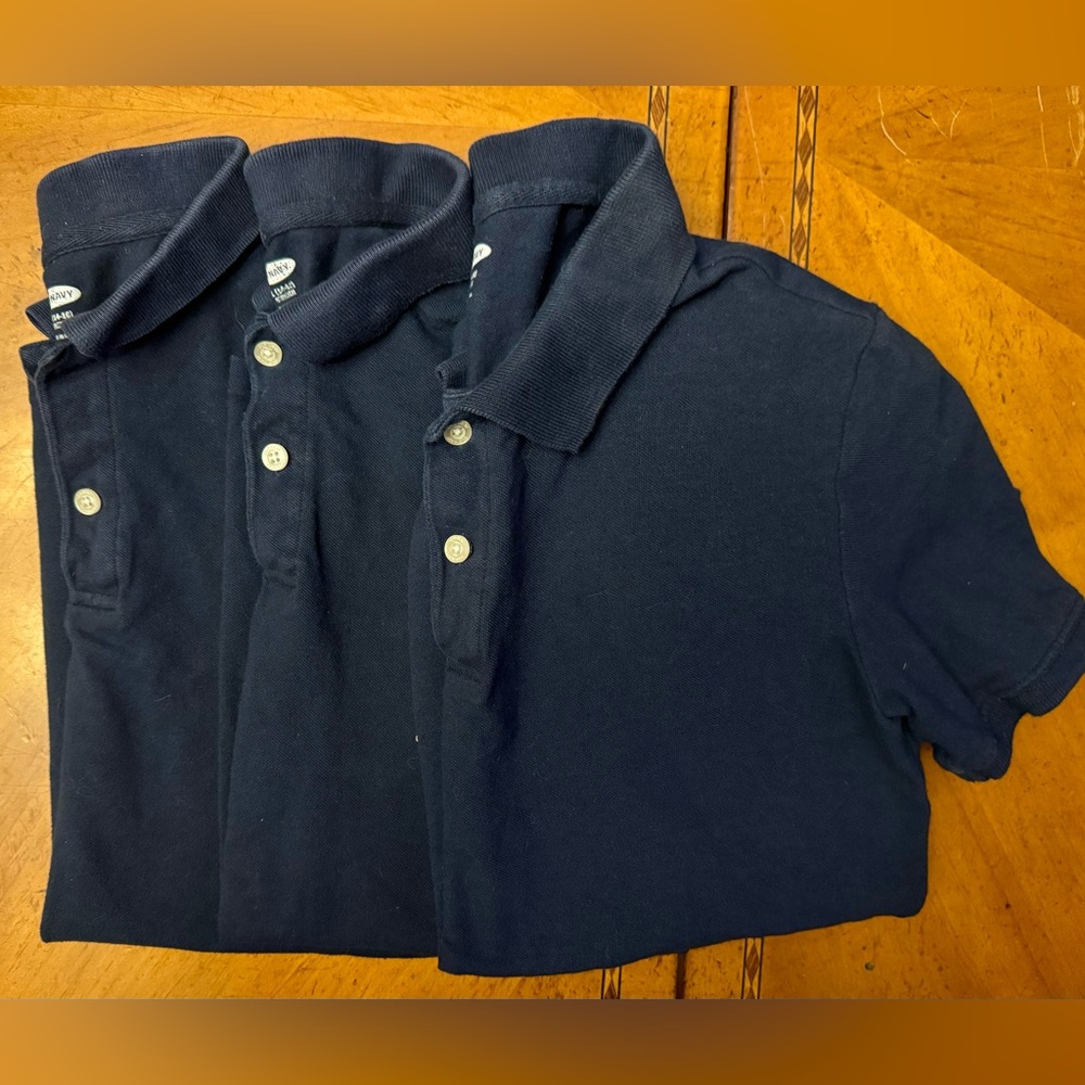 Old Navy girls navy blue uniform shirts size 14-16